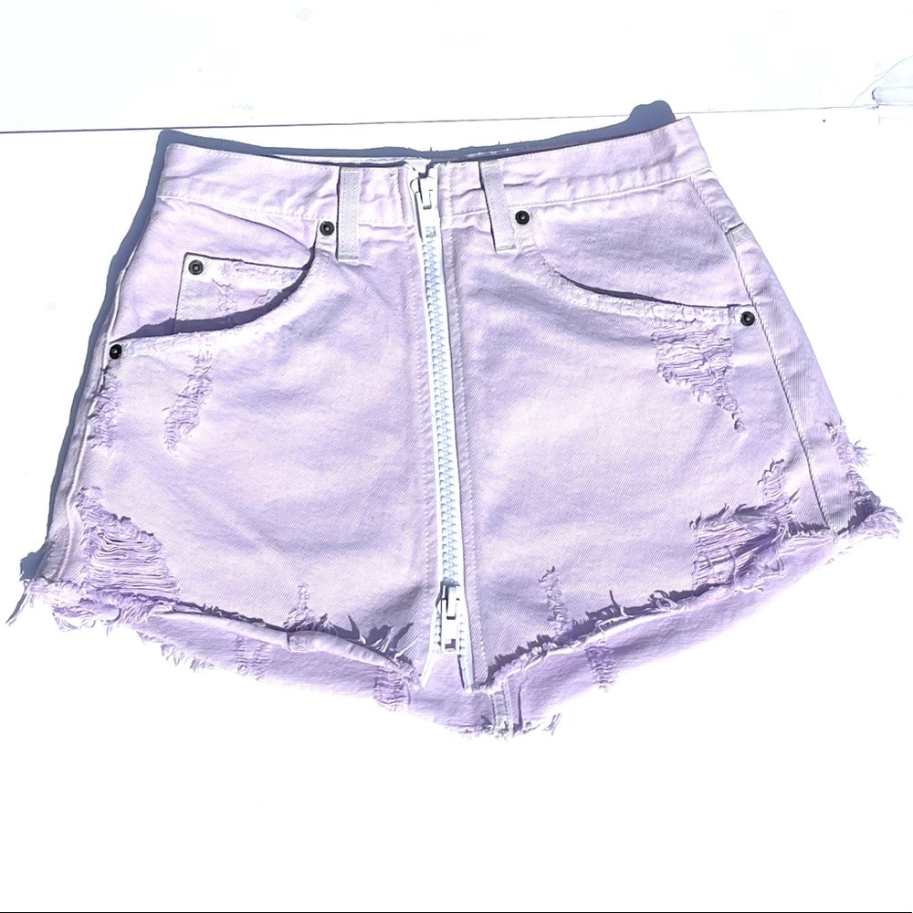 LF Carmar Beatrice Lavender Distressed Skirt